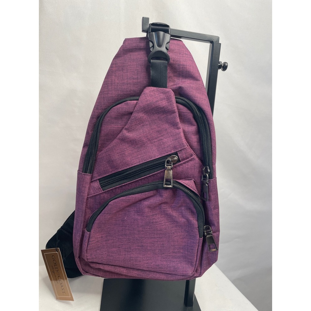 Gold‎ Coast Two Way Sling Bag Eggplant Purple Crossbody Backpack 0009PS NEW